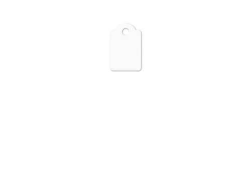 Draadetiket Kangaro 13x20mm wit doos a 500 stuks