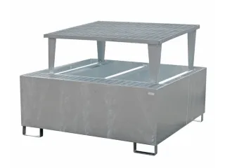 opvangbak,v. 1xIBC,opvangvol. 1000l,HxBxD 1083x1460x1460mm,m. aftapbok - 2