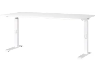 In hoogte verstelbaar bureau,HxBxD 680-910x1600x800mm,blad wit - 1