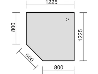 koppelelement voor bureau,90 °,HxBxD 720x1230x1230mm,hoekig,lichtgrij - 9