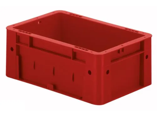Euronorm Stapelkrat 120x300x200mm 4.1l Wanden/Bodem Gesloten Rood