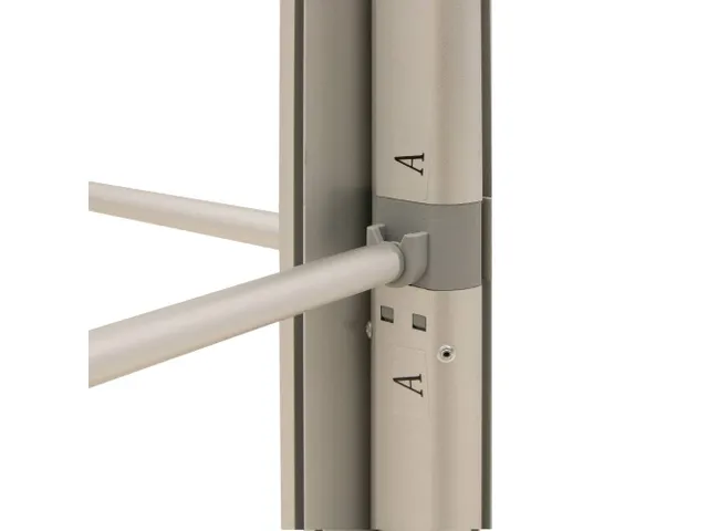 Comptoir FlexFrame 100x100cm cadre argent plateau noir