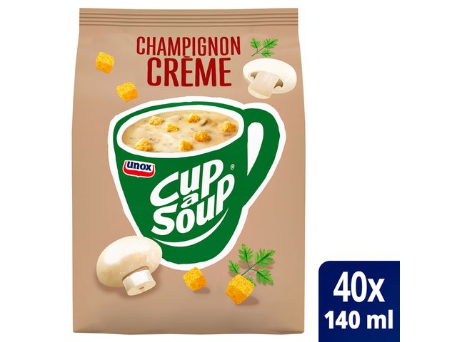 Cup-A-Soup Tbv Automaat Champignon Creme Zak Met 40 Porties | SoepOpHetWerk.nl