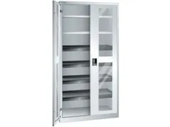 vitrinekast HxBxD 1950x1000x580mm 6xStalen bodem RAL7035