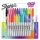 Viltstift Sharpie Glampop fijn assorti blister à 24 stuks
