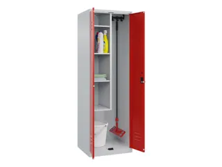 schoonmaakkast,HxBxD 1850x600x500mm,links 4vakken - 3