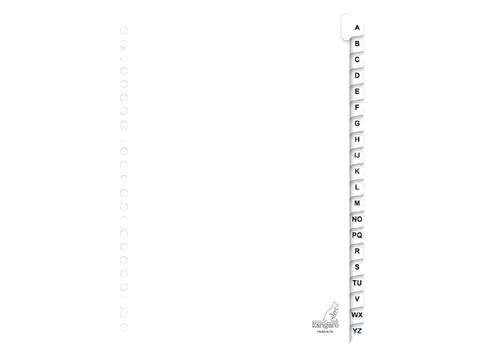 Tabbladen Kangaro 23-gaats PK420AZM 20-delig alfabet karton