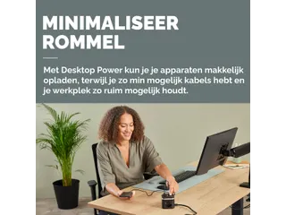 Stekkerblok Fellowes Power Cube F 3-voudig 1xUSB-A 2xUSB-C 2m zwart - 14