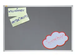 prikbord HxB 90x120cm opprikbaar bord vilt grijs frame aluminium