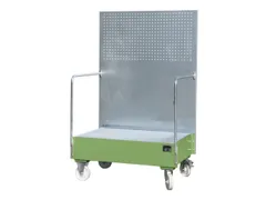 Verrijdbare Opvangbak,V. 2X200L Vat,Opvangvol. 215L