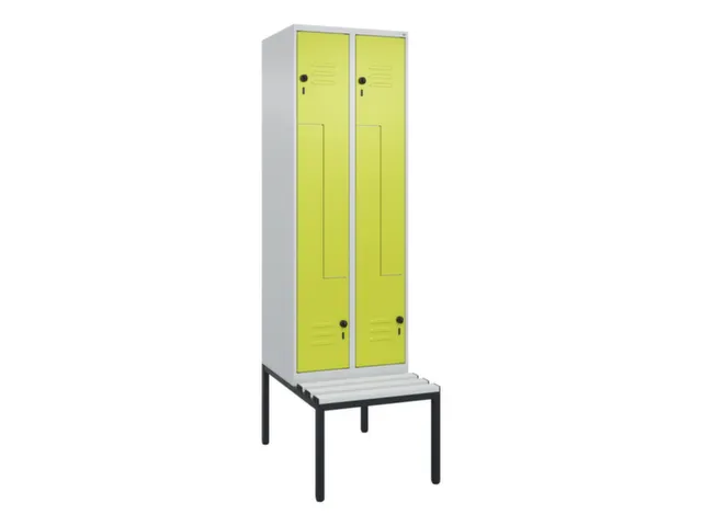 Z-garderobekast,HxBxD 2120x600x815mm,2vak,vak B 300mm,draaigrendel