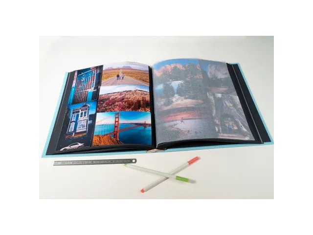 Fotoalbum 60p zwrt 2 9x32cm AQUAREL groen