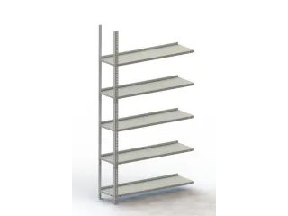 magazijnstelling,aanbouwveld,HxBxD 1850x1002x304mm,vaklast 80kg - 1