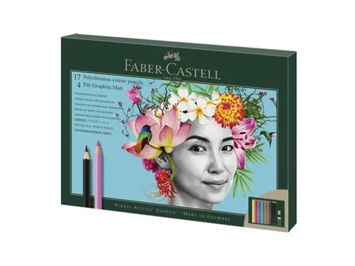 Tekenset Faber-Castell Polychromos en Pitt Grafiet Mat 23-delig