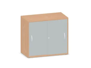Schuifdeurkast 720x800x430mm Romp Beuken Decor Front Lichtgrijs - 1