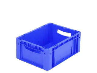 Euronorm Stapelkrat 170x400x300mm Wanden/bodem Gesloten Blauw 16l - 1