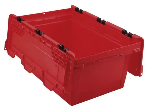 Euronorm-herbruikbare bakken,HxLxB 199x600x400mm,PP,rood