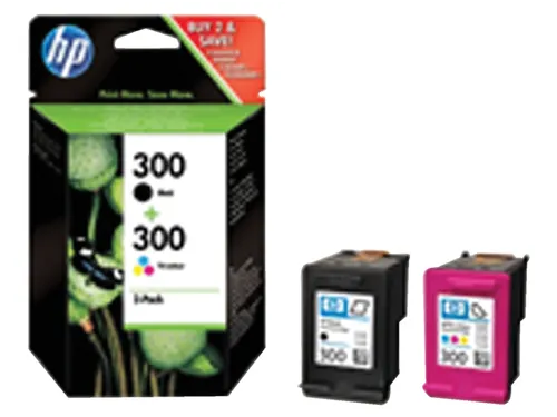 HP 300 ComboPack Zwart + Kleur Inktcartridges CN637EE