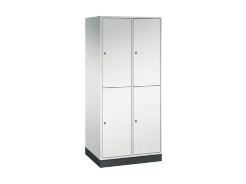 grootvolume garderobekast,RAL 7035,HxBxD 1950x820x600mm,2x2vak.