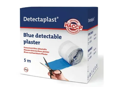 Detectaplast 8189 Textielpleister Elastisch Blauw 8cm x 1 meter