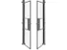 double porte battante,p. parois de séparation,Hxl 2200x2400mm