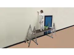 werkbordes m. zeefdrukplaat,v. laddersteiger,L 2m