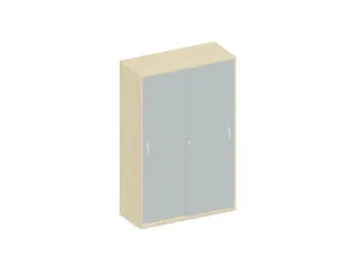 Schuifdeurkast 1540x1000x430mm Romp Esdoorn Decor Front Lichtgrijs - 1