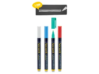 Krijtstift Securit Sma-100 Rond Assorti 1-2mm Blister à 4st - 3