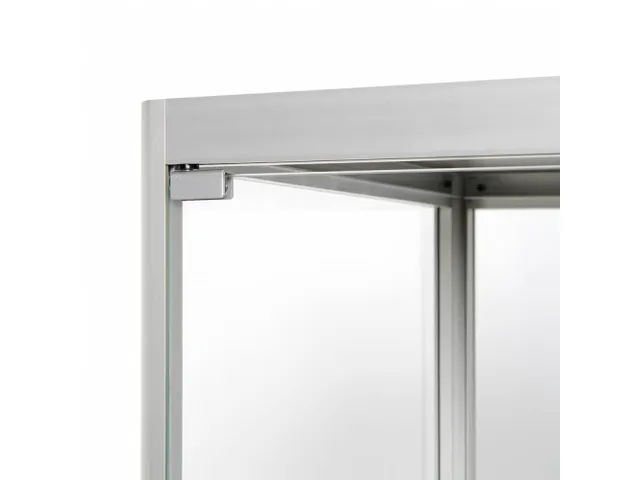 Vitrine d'exposition en verre Double porte 80x40x200cm