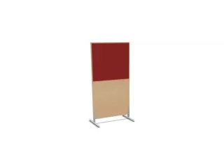 scheidingswand,HxB 1545x800mm,NE-esdoorn,BN4011-rood - 2