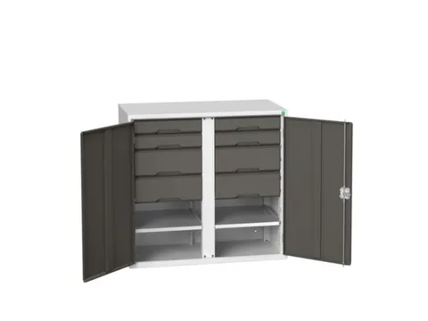 universele kast,HxBxD 1000x1050x550mm,2xStalen bodem,8lade(n)