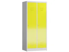 garderobekast 1800x800x500mm 2vak klink sokkel romp RAL7035 RAL1018