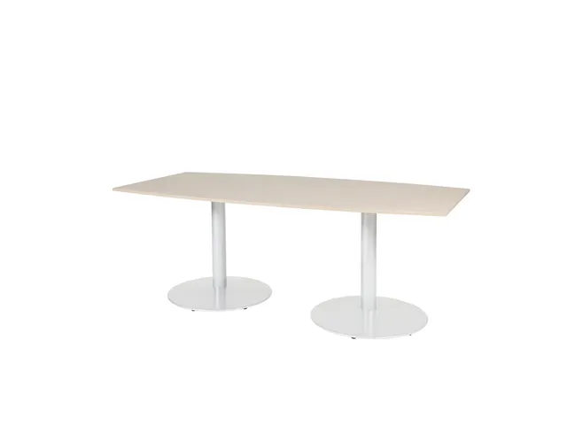 Linesto Vergadertafel Vaste Hoogte 200x100 Ton Robson Eiken 25mm Wit