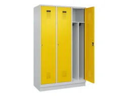 locker voor scheiding van kleding,HxBxD 1950x1200x500mm,3vak