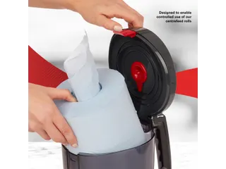 Poetsroldispenser WypAll reach centerfeed zwart 6221 - 6