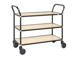 tafelwagen,draagverm. 250kg,3xhouten plaat,laadvl. LxB 950x430mm - 1