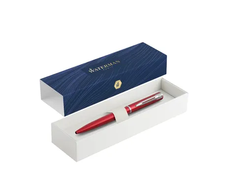 Balpen Waterman Allure Red lacquer CT Medium Blauwe inkt