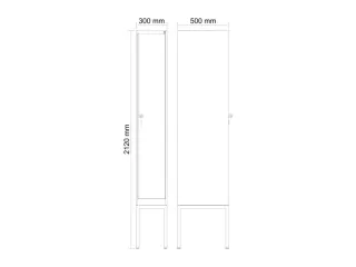 locker,HxBxD 2120x300x500mm,1vak,vak B 300mm,cil.-slot,voetonderstel - 3