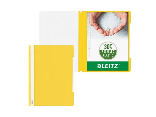 Snelhechter Leitz 4191 standaard A4 geel 30% gerecycled plastic