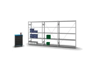systeemstelling,aanbouwveld,HxBxD 2000x1310x435mm,vakl. 180kg - 3