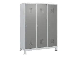 schoollocker,HxBxD 1630x1200x500mm,3vak,vak B 400mm,cil.-slot,voeten - 2