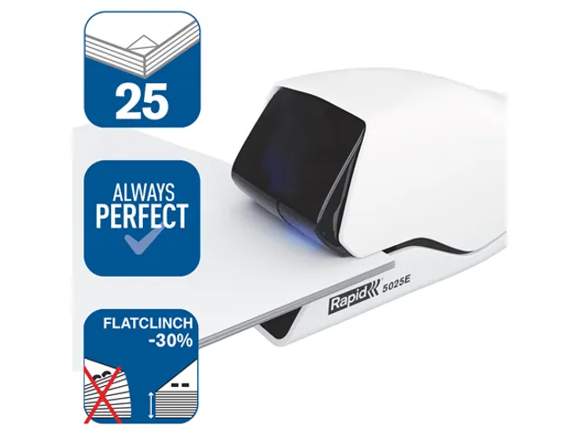 Nietmachine Elektrisch Rapid 5025e Max 25vel zwart/wit contactloos