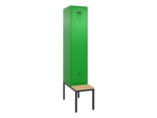 armoire vestiaire avec banc noir et blanc,HxlxP 2120x400x815mm
