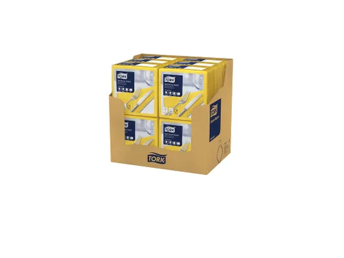 Tork 477911 Soft Dinnerservet Advanced Geel 39x39cm