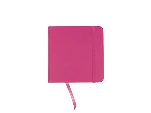 Schetsboek Kangaro 12x12cm hot pink PU HC 80 vel 140gr roomwit met ela