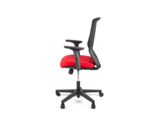 Bureaustoel EN1335 Linea Tekna 01 zwart/rood met 2D armleuning - 5
