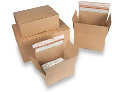 Verzenddoos, boekwikkel met plakstrip, bruin, ft 230 x 160 x 80 mm