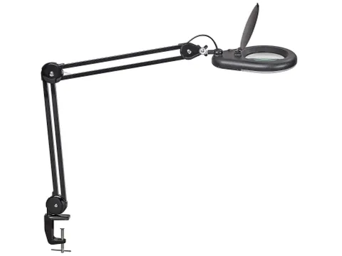Loeplamp LED MAULviso Zwart met tafelklem