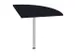 koppelelement voor bureau,90 °,HxBxD 720-840x800x800mm,rond,CC-zwart