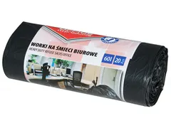 Vuilniszak 59x72cm 60L LDPE zwart 20 stuks